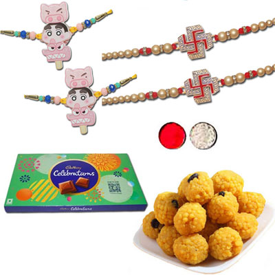 "Family Rakhis - code FH03 - Click here to View more details about this Product